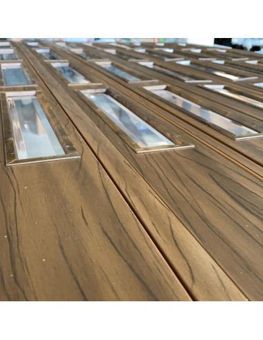 Col. cromo noce con vetri molati (trasparente)