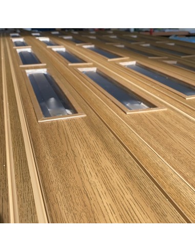 Col. cromo rovere , con vetri molati (bianco)