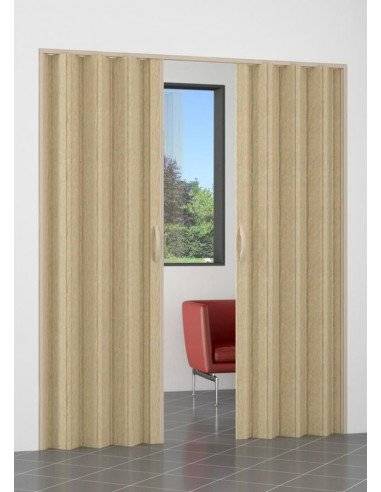 porta a soffietto doppia anta colore rovere sbiancato