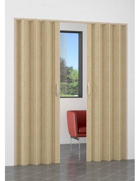 porta a soffietto doppia anta colore rovere sbiancato