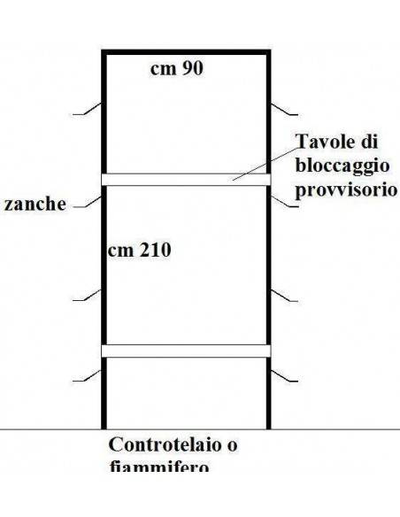 CONTROTELAIO PER PORTA BLINDATA MOD. FERWALL A 2 ANTE