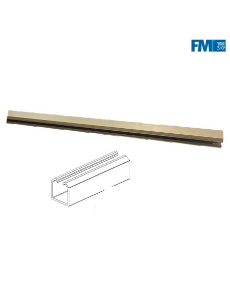 Binario in alluminio per porta a soffietto