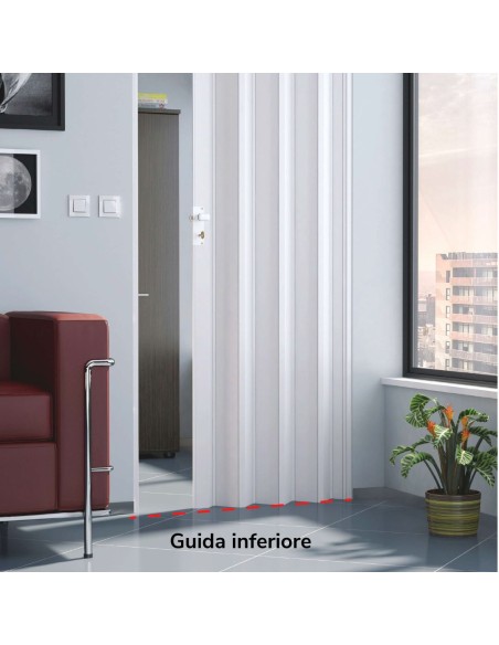 Porta a soffietto con binario inferiore Porta a soffietto con binario inferiore