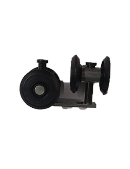 Carrello a quattro ruote per binario in alluminio