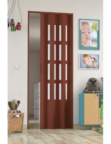 Porta a soffietto su misura con vetri