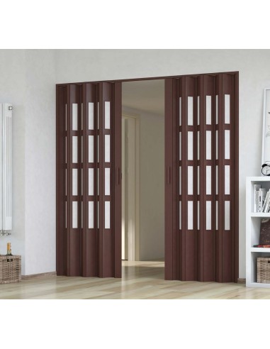 Porta a soffietto su misura con vetri