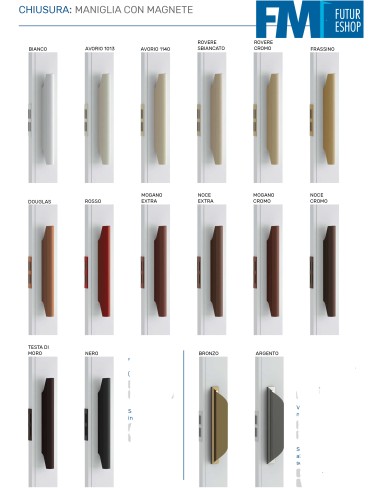 Porta a soffietto con guida in alluminio Mod. Vittorio