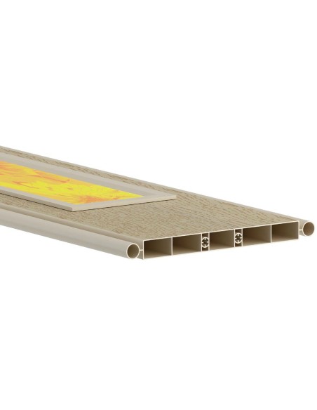 Colore Rovere sbiancato con vetrini colorati (volo arancio)