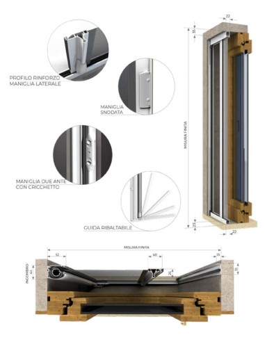 Zanzariera Laterale KLIP LATERALE a Molla su Misura per Porte-Finestre