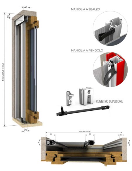 Zanzariera a carrarmato ad avvolgimento laterale Jolly