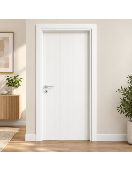 Porta Battente Dogata in PVC con Telaio Telescopico