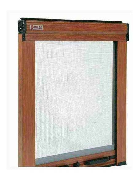 Particolare zanzariera a molla colore legno